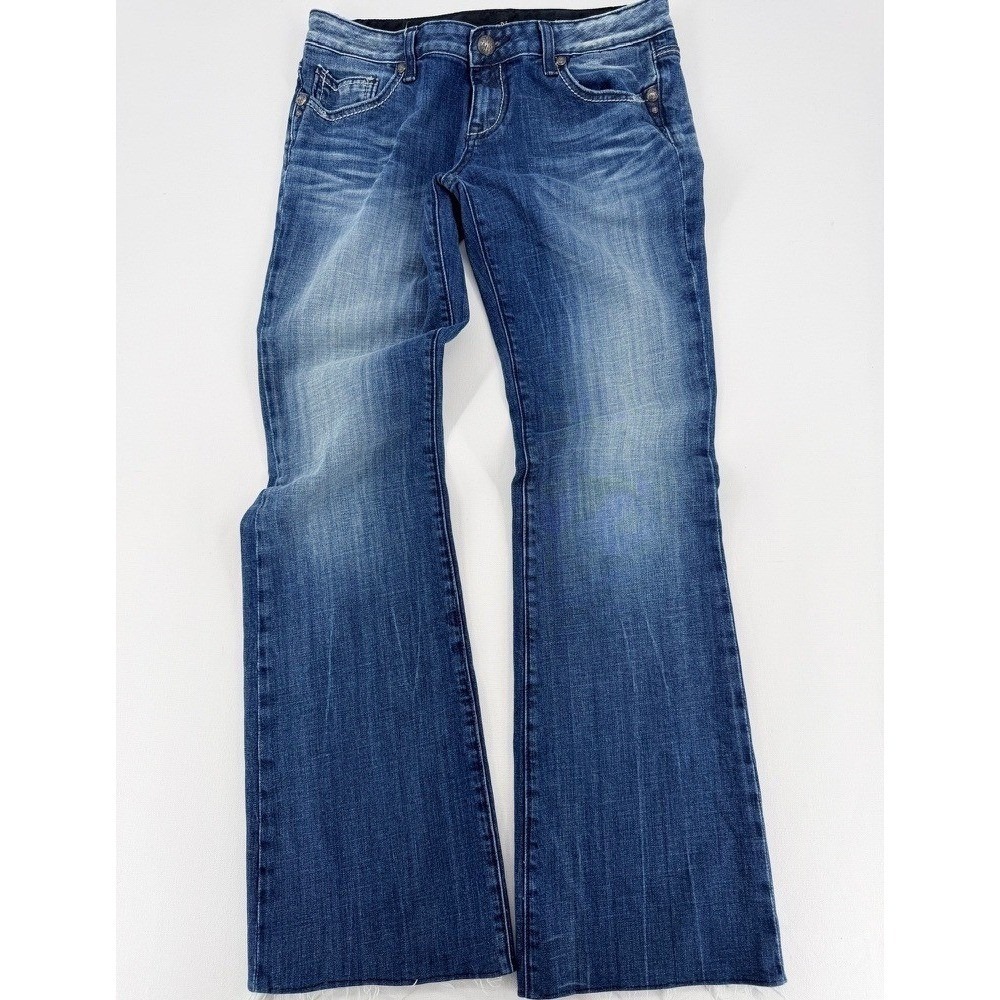 ReRock for Express Bootcut Jeans 8 Long Low Rise Y2K Stretch